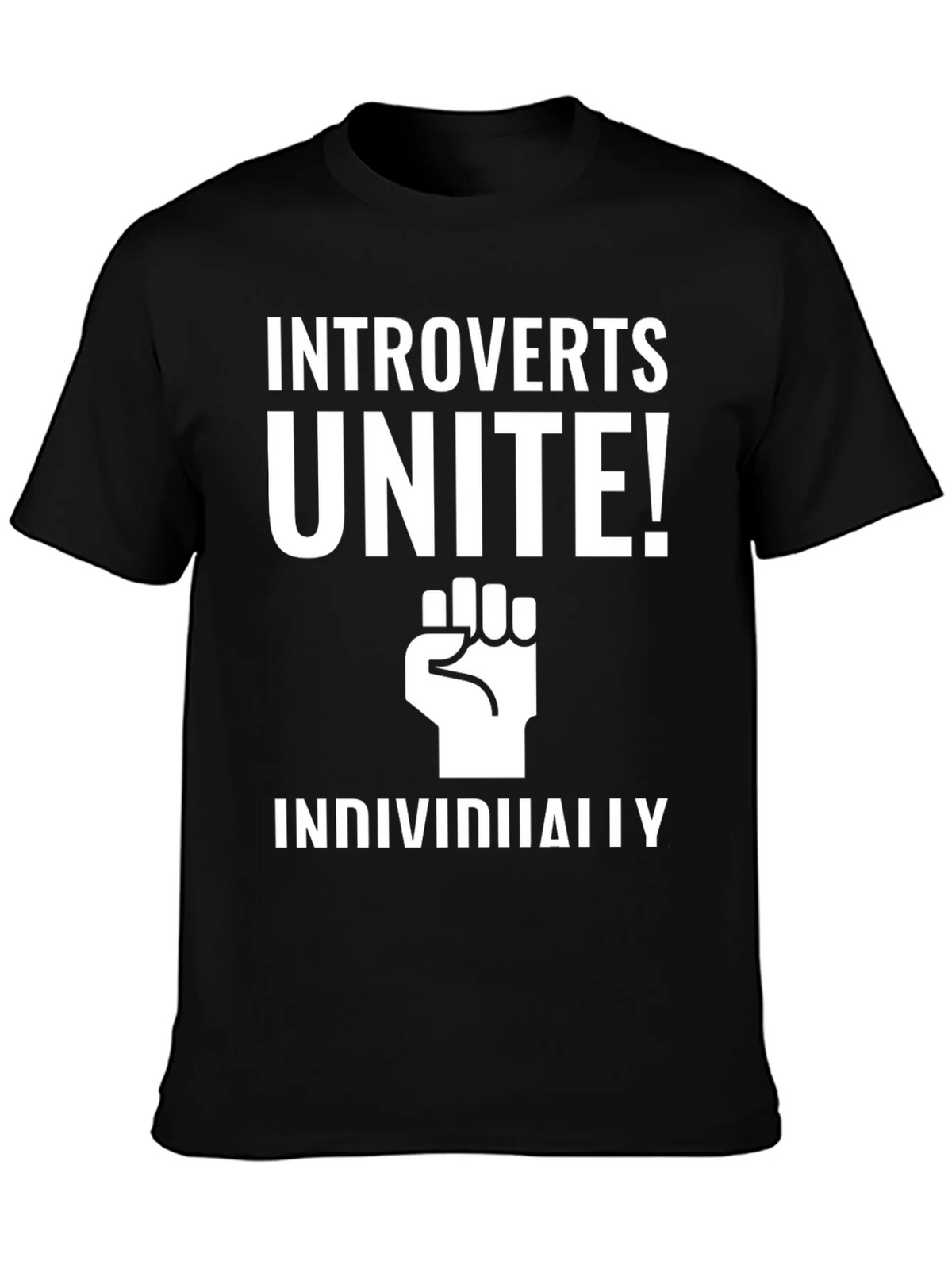 Introverts Unite! Black Graphic Tee product image 3