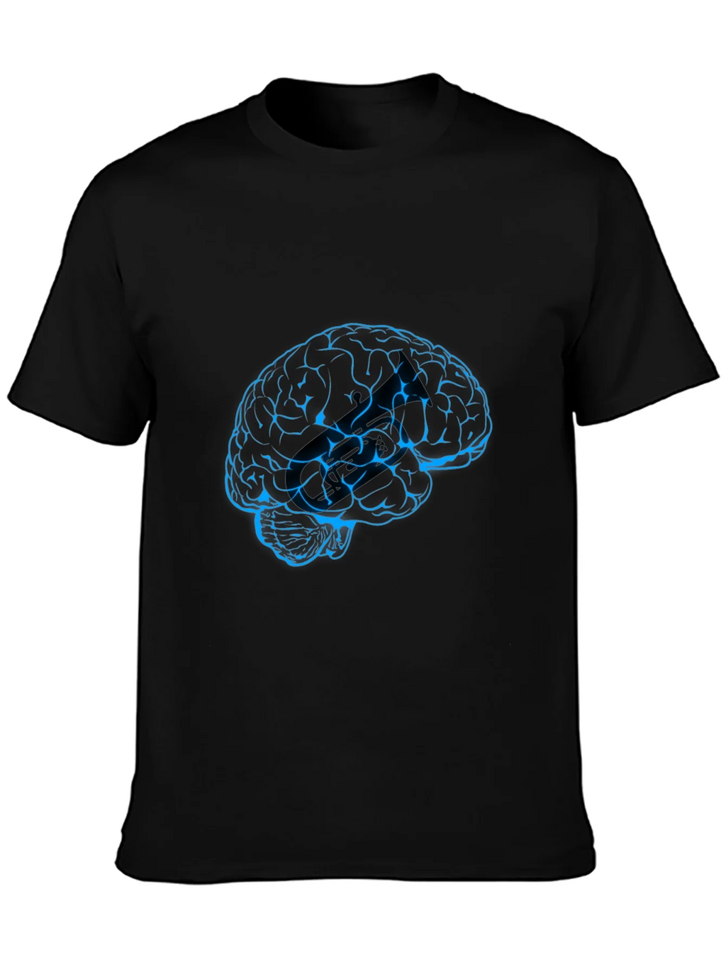 Brain Graphic Tee - Black Crew Neck T-Shirt product image 3