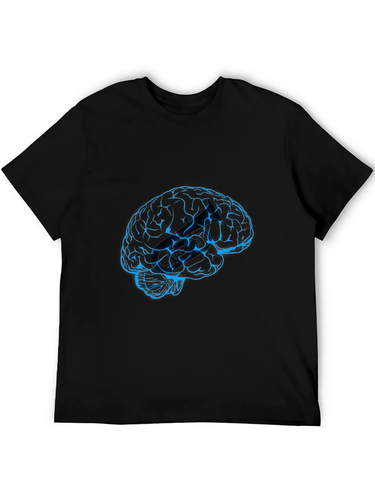 Brain Graphic Tee - Black Crew Neck T-Shirt product image 5