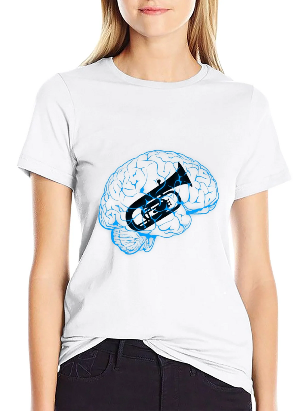 Brain Graphic Tee - Black Crew Neck T-Shirt product image 8