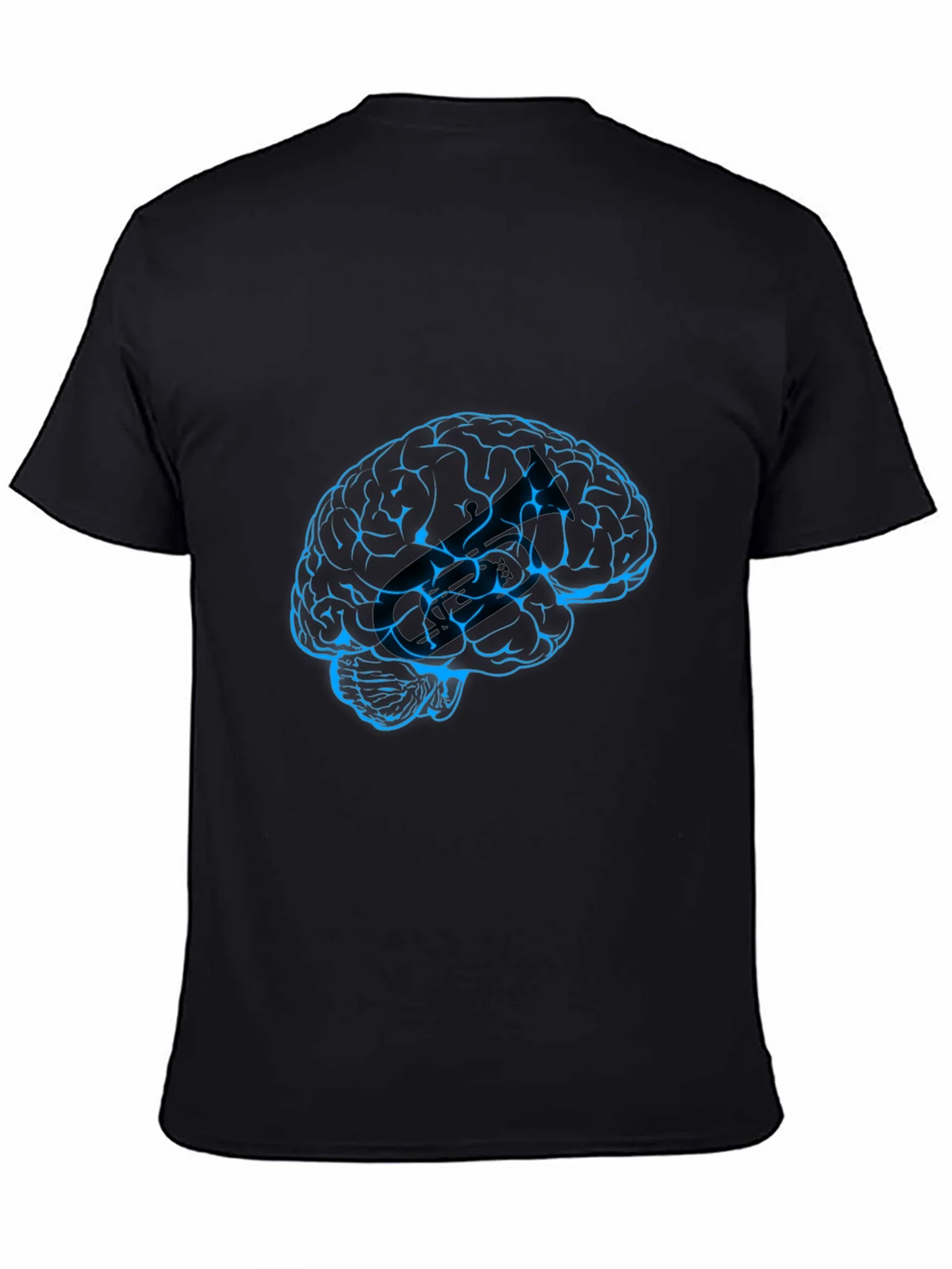 Brain Graphic Tee - Black Crew Neck T-Shirt product image 4