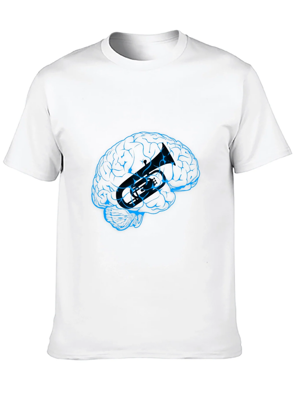 Brain Graphic Tee - Black Crew Neck T-Shirt product image 9