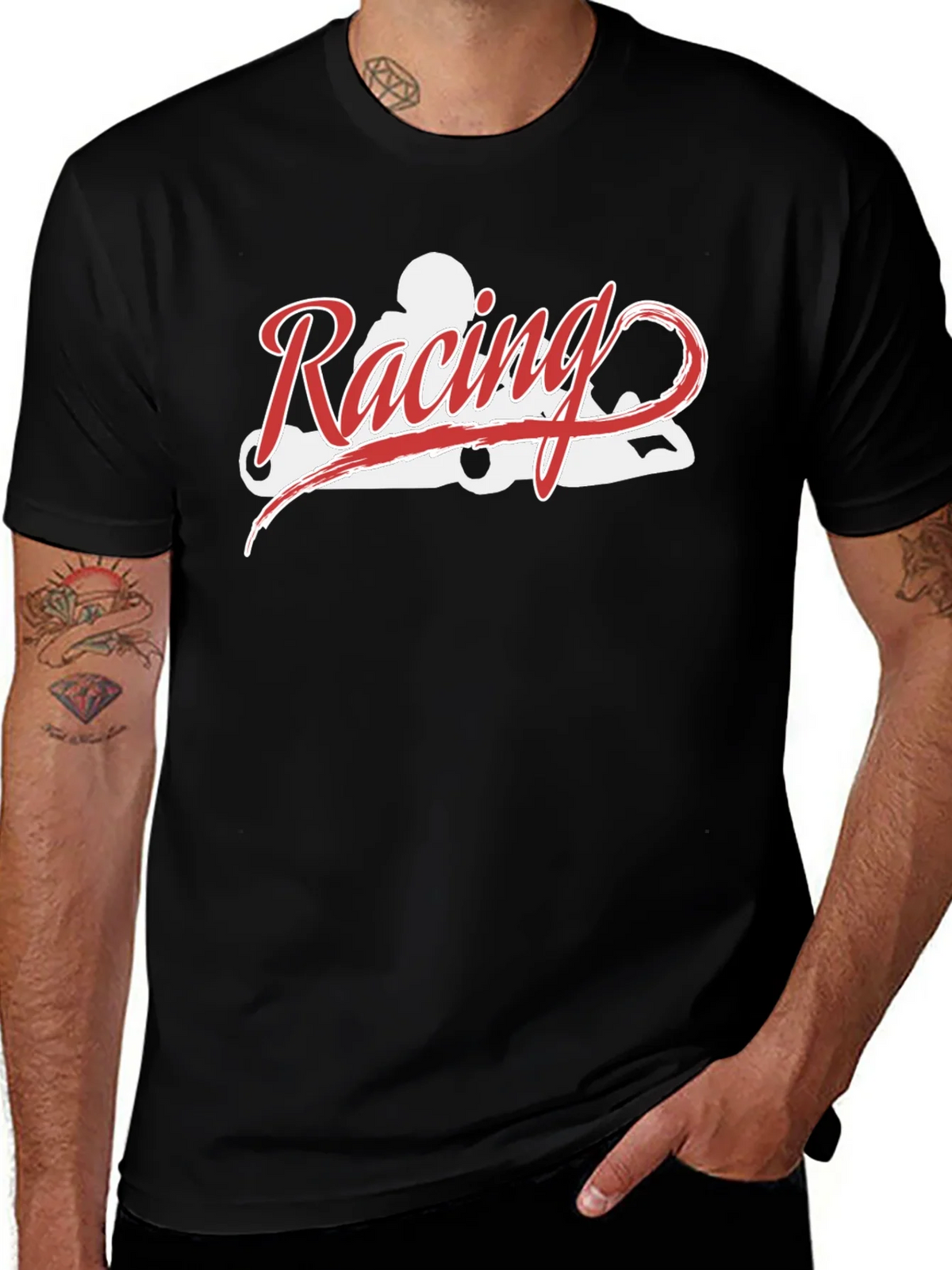 Racing Kart Tee - Black Cotton T-Shirt product image 1