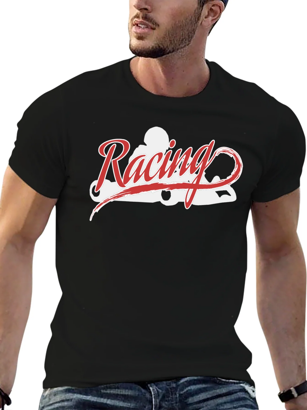 Racing Kart Tee - Black Cotton T-Shirt product image 6