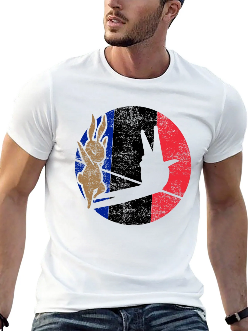 Retro Bunny Peace Sign Graphic Tee product image 12