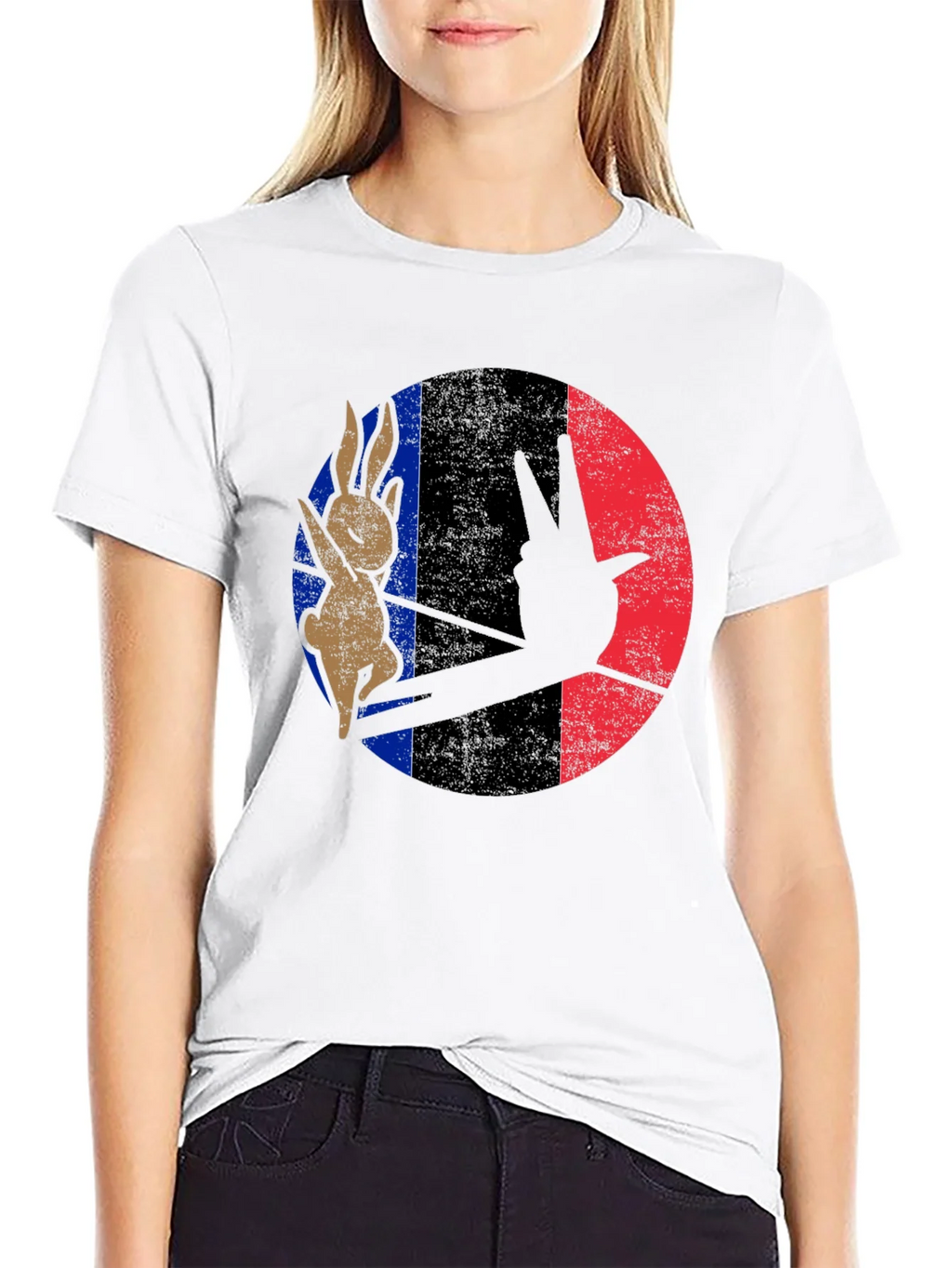 Retro Bunny Peace Sign Graphic Tee product image 8