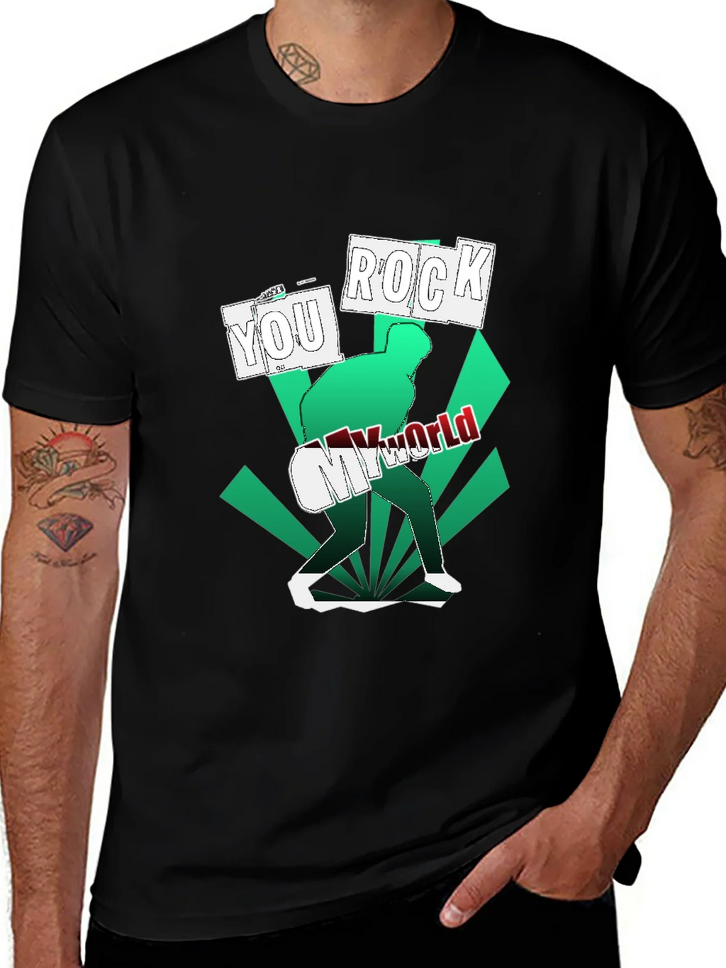 Rock My World Graphic Tee - Cool Design Soft Fabric product image 1