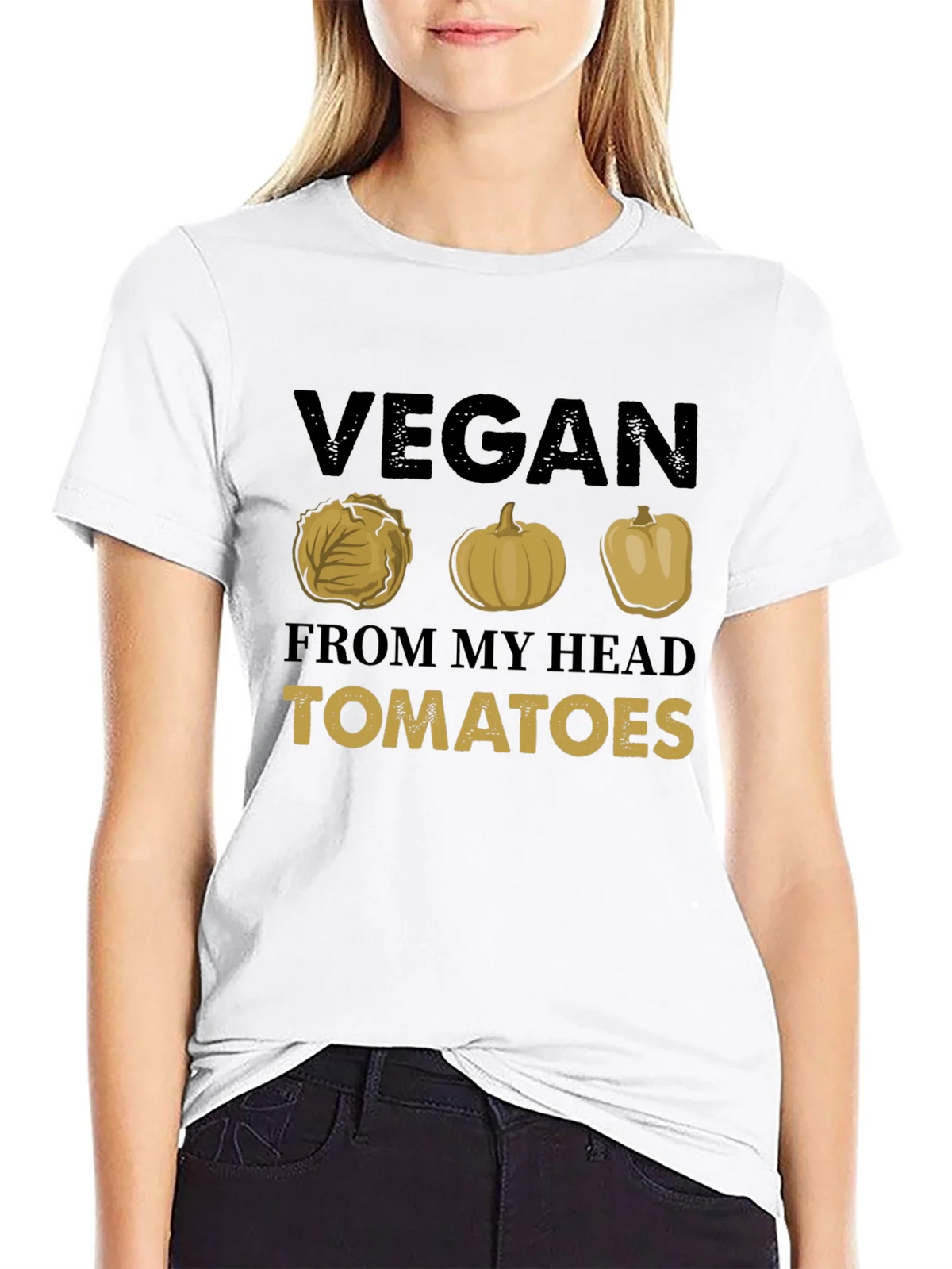 Vegan From My Head Tomatoes Graphic Tee product image 2