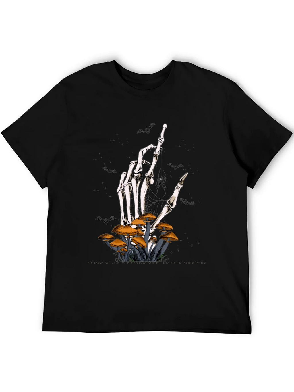 Halloween Skeleton Hand & Mushroom T-Shirt product image 5