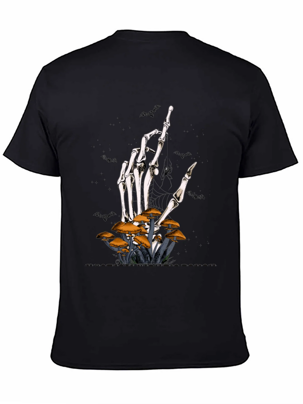 Halloween Skeleton Hand & Mushroom T-Shirt product image 4