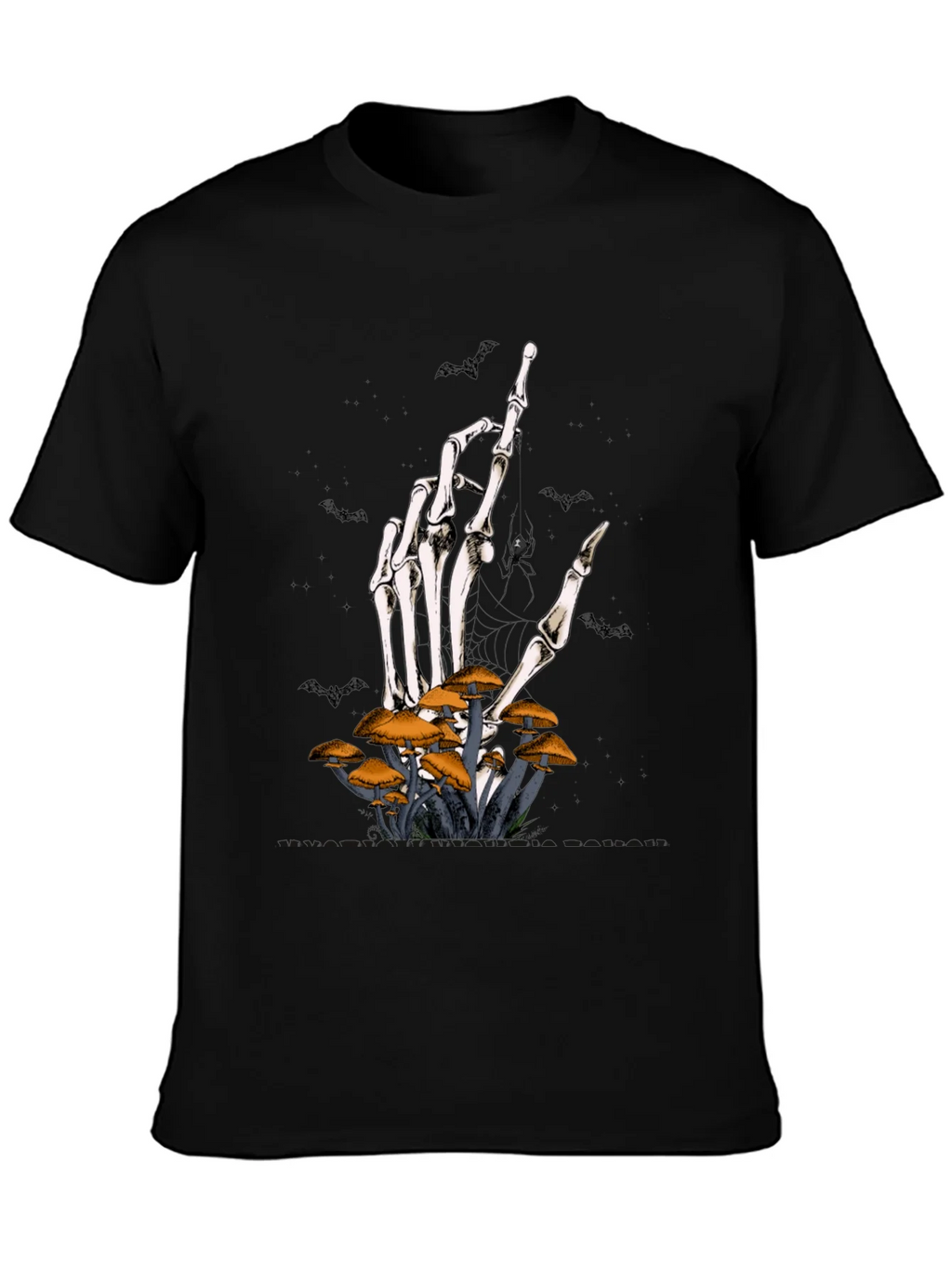 Halloween Skeleton Hand & Mushroom T-Shirt product image 3