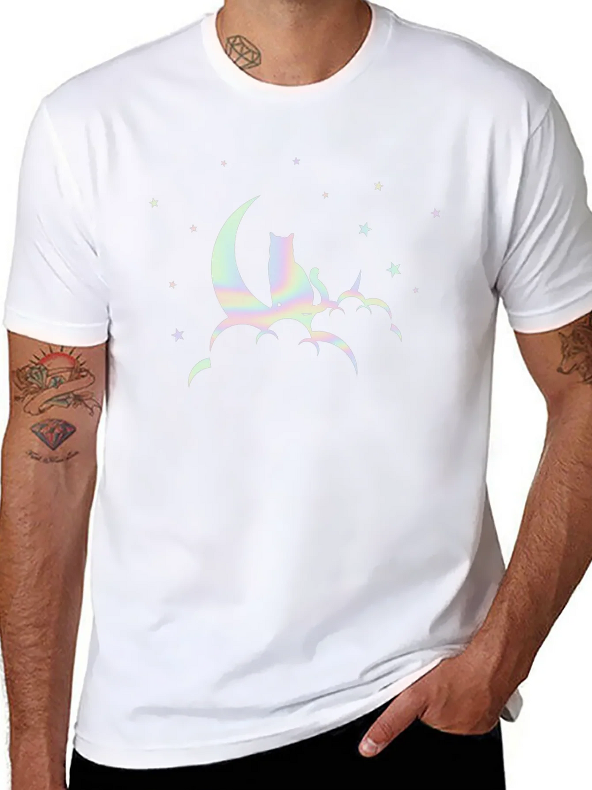 Cat On Moon Graphic T-Shirt product image 7
