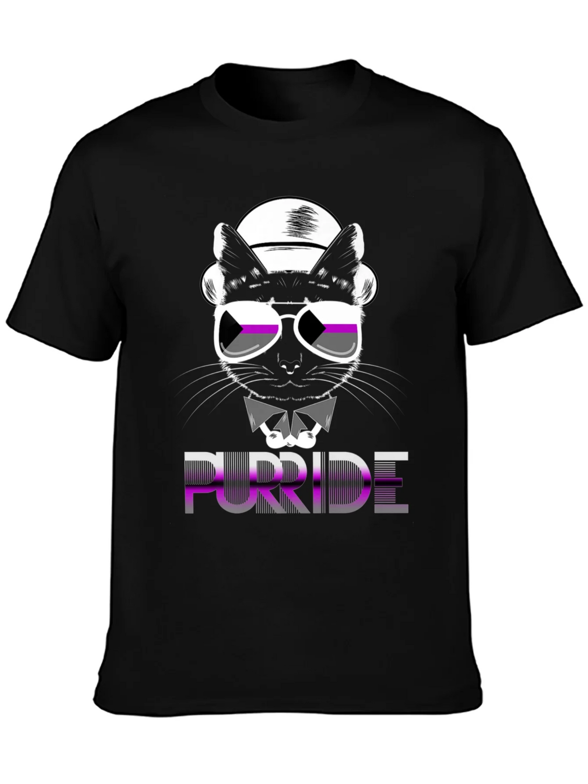 Purride Cat Graphic T-Shirt - Asexual Pride product image 3
