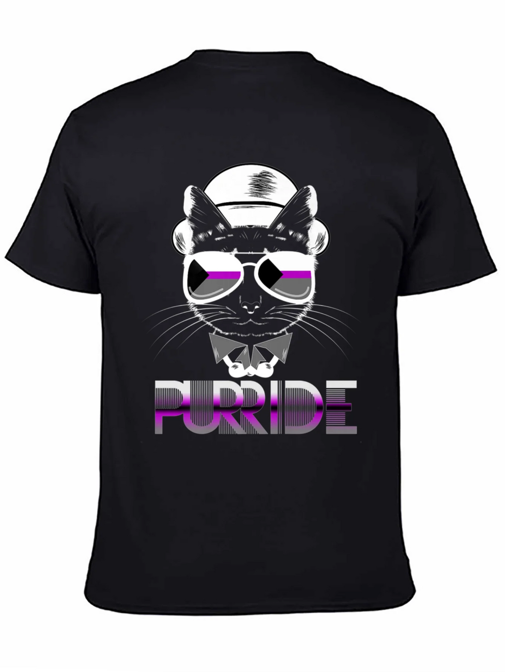 Purride Cat Graphic T-Shirt - Asexual Pride product image 4