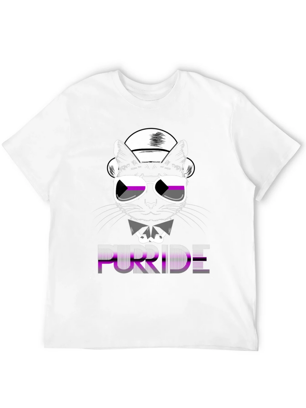 Purride Cat Graphic T-Shirt - Asexual Pride product image 11