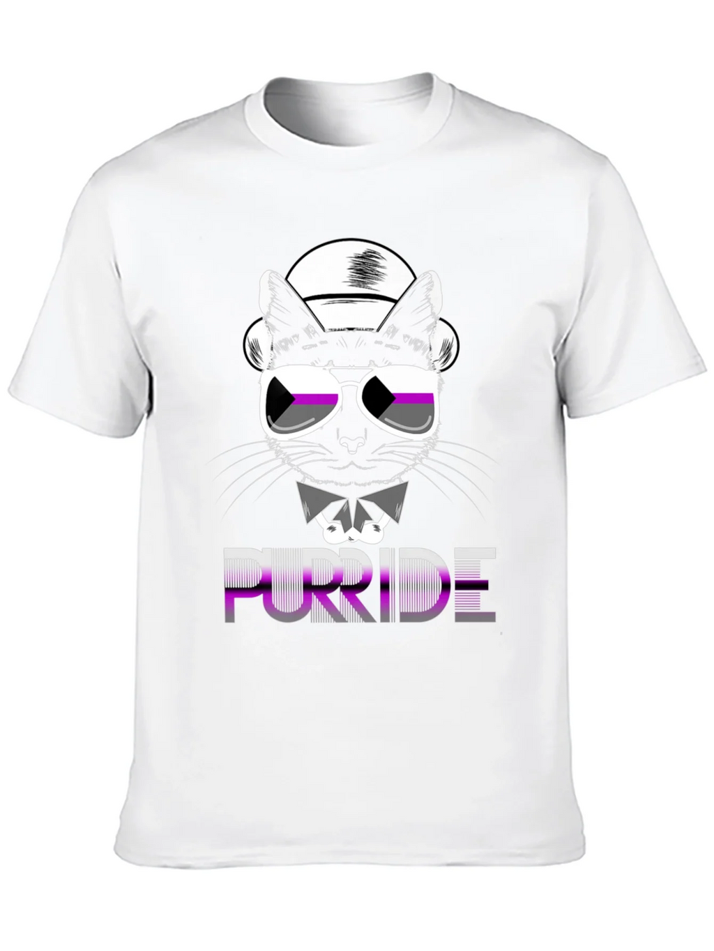 Purride Cat Graphic T-Shirt - Asexual Pride product image 9