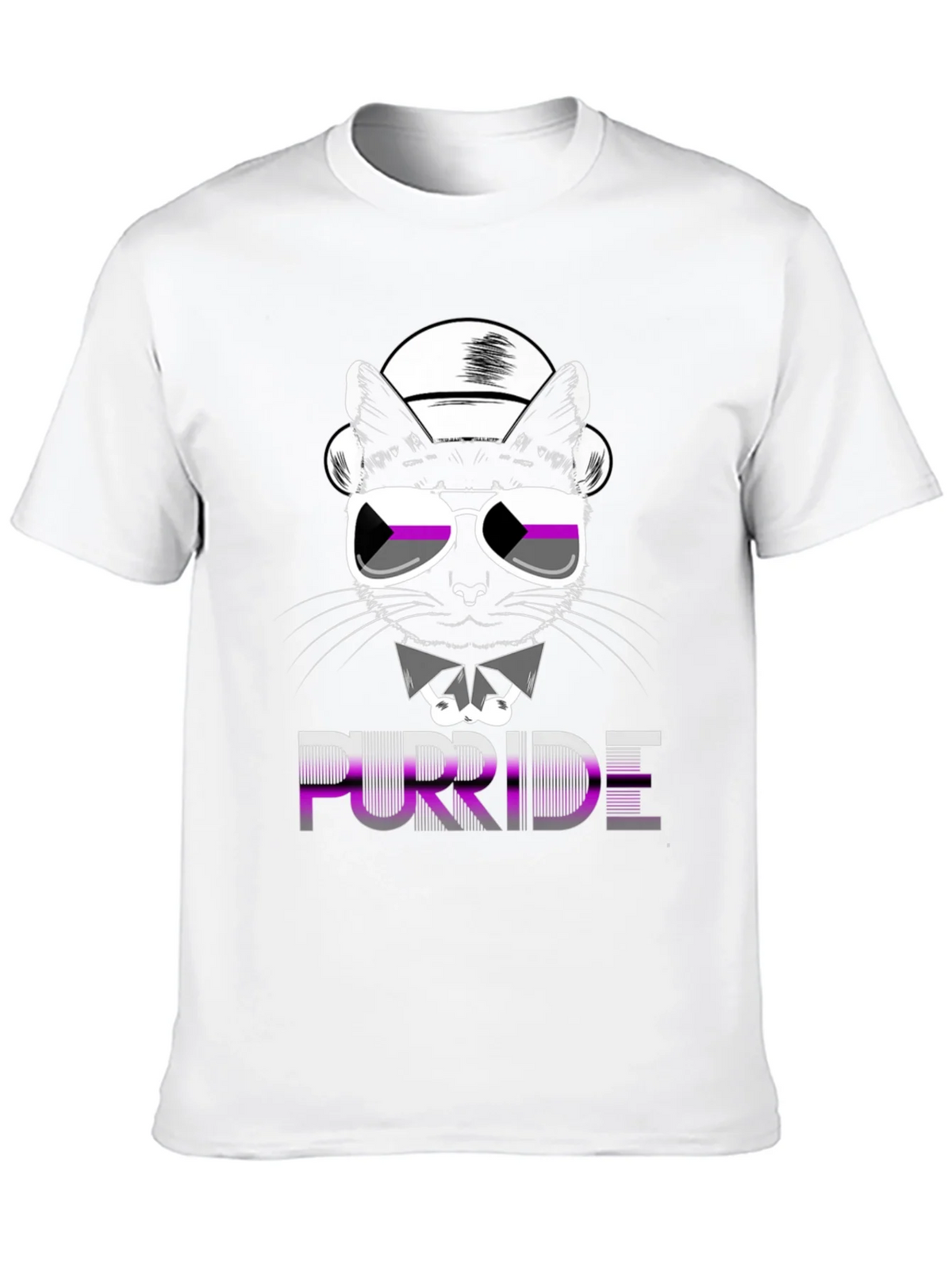 Purride Cat Graphic T-Shirt - Asexual Pride product image 9
