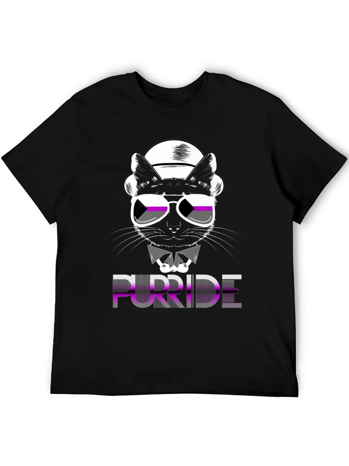 Purride Cat Graphic T-Shirt - Asexual Pride product image 5