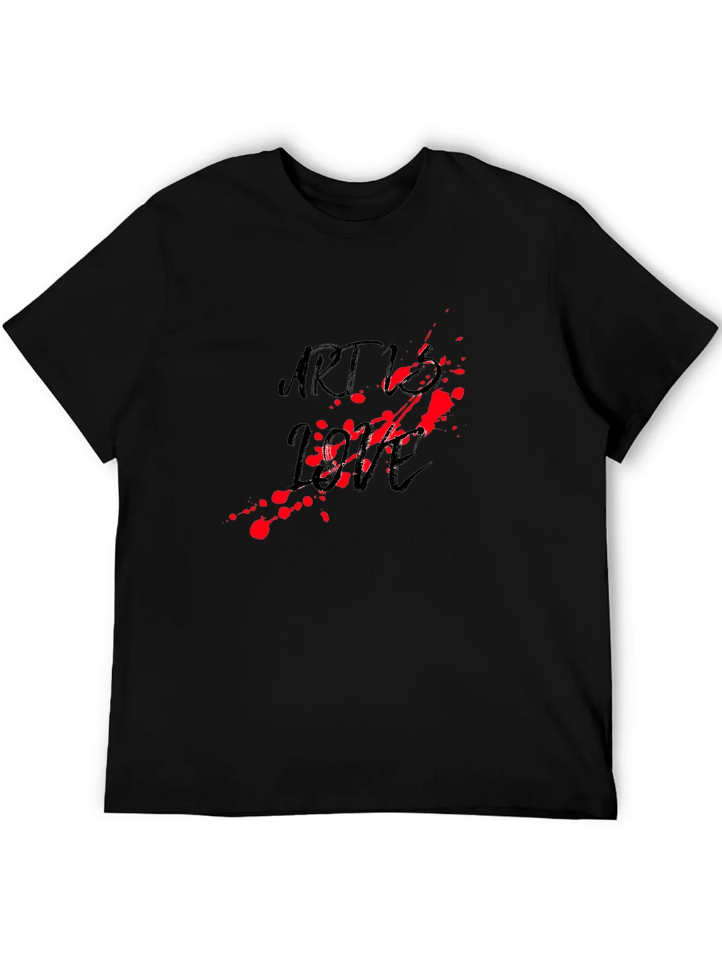Art vs Love Black Graphic Tee product image 5