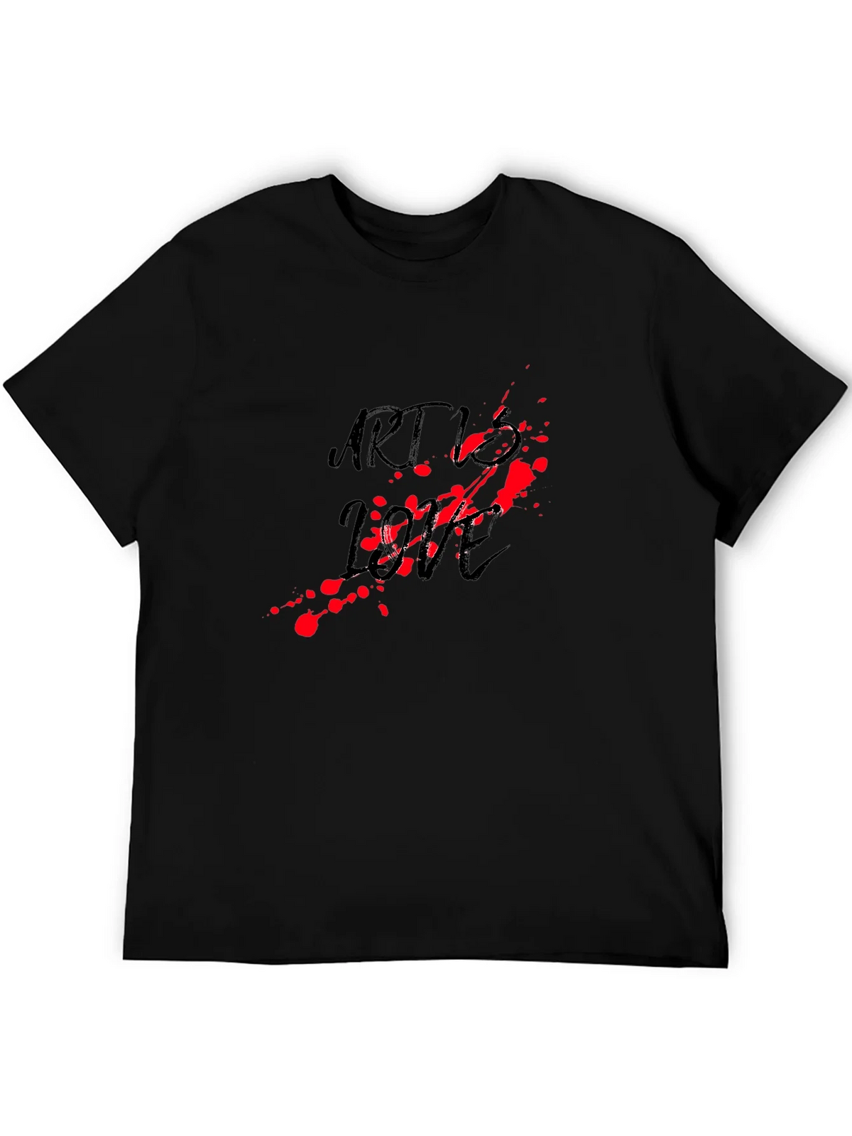 Art vs Love Black Graphic Tee product image 5