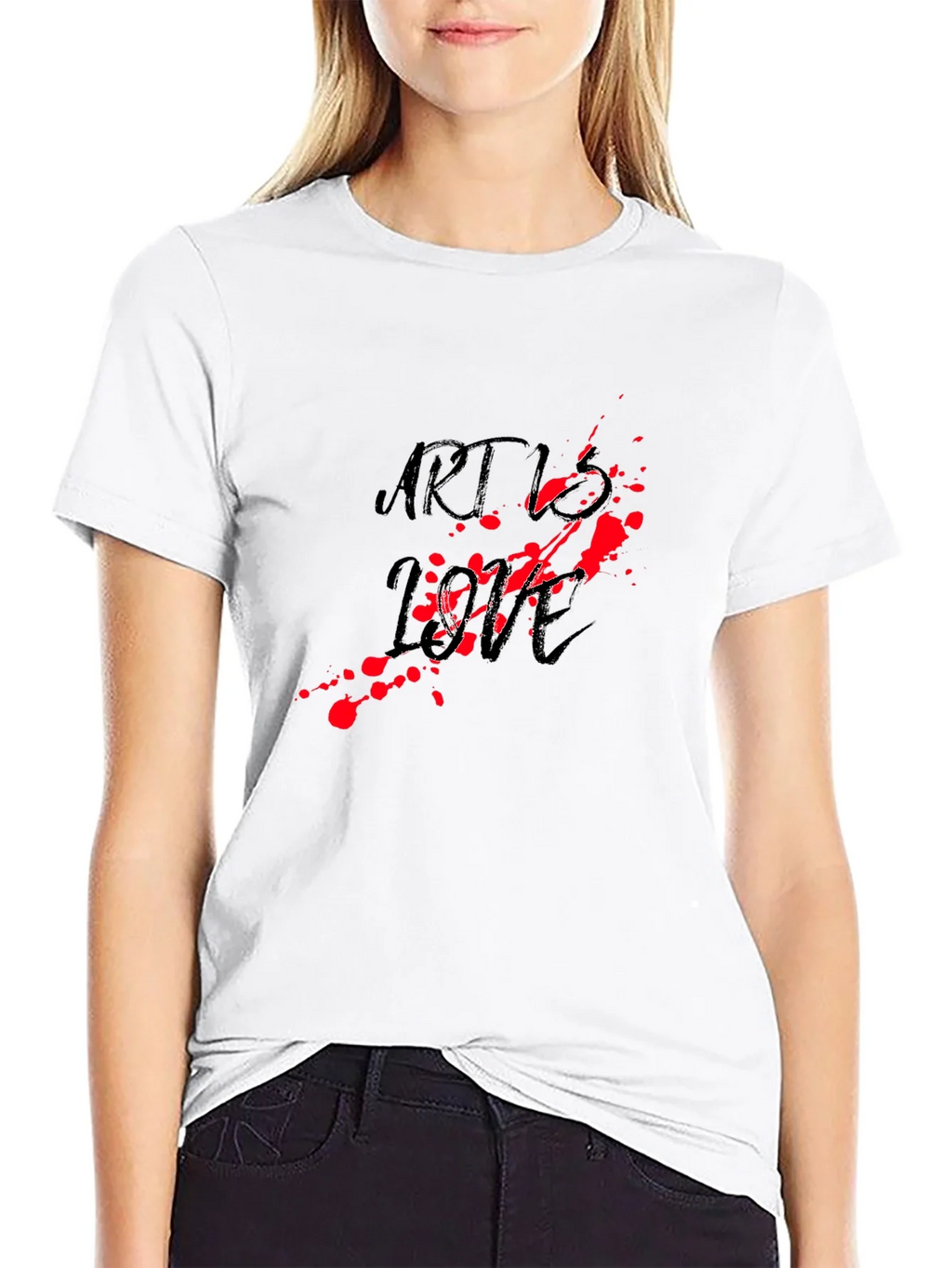 Art vs Love Black Graphic Tee product image 8