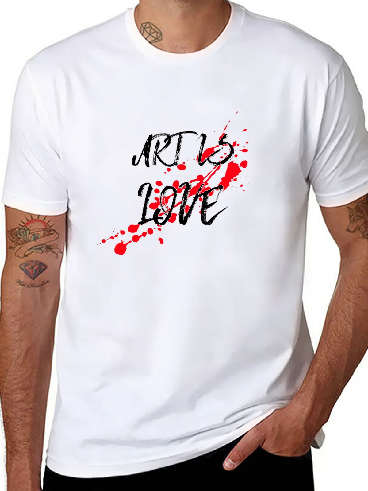 Art vs Love Black Graphic Tee product image 7