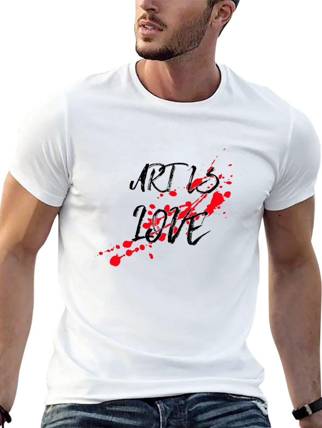 Art vs Love Black Graphic Tee product image 12