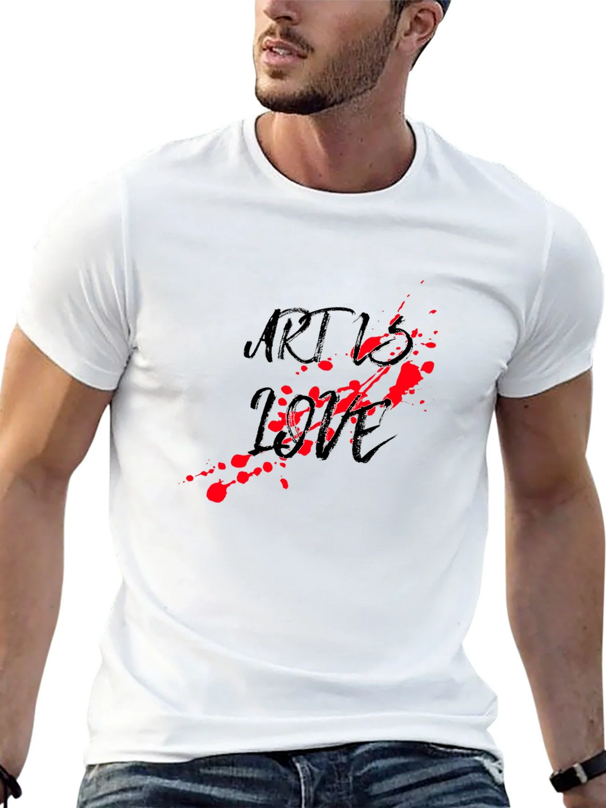Art vs Love Black Graphic Tee product image 12