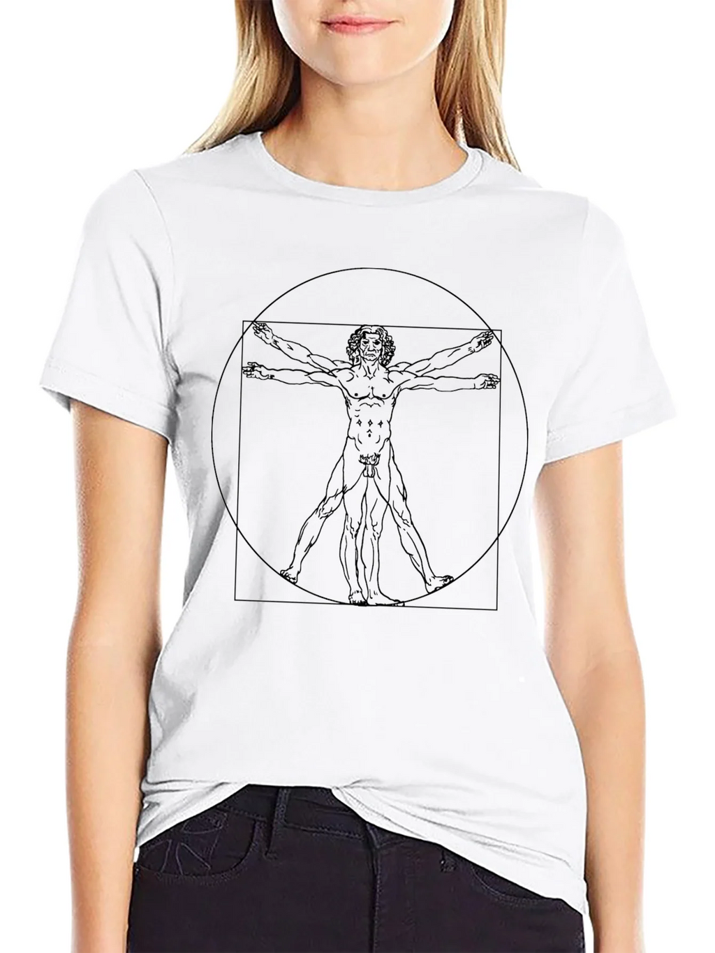 Vitruvian Man Graphic Tee - Black T-Shirt product image 8