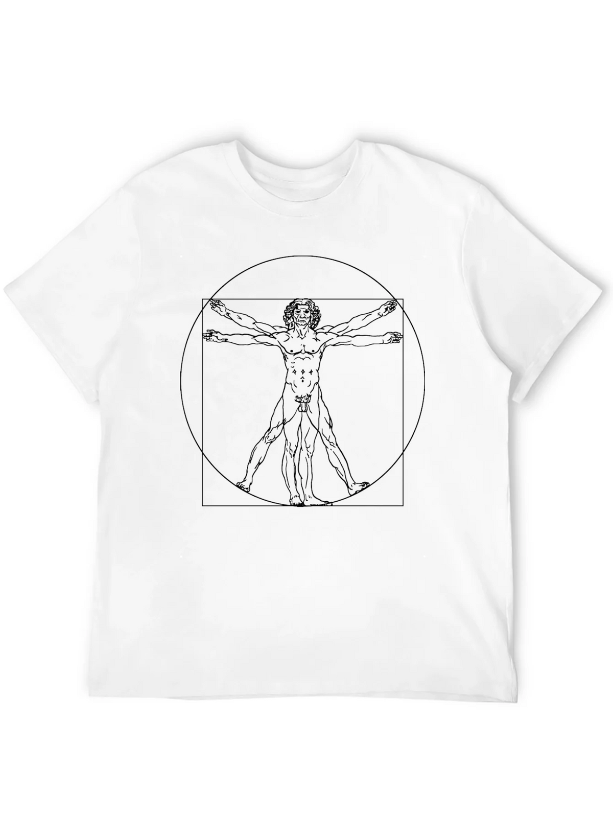 Vitruvian Man Graphic Tee - Black T-Shirt product image 11