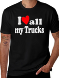 I Love All My Trucks T-Shirt - Black product image 1