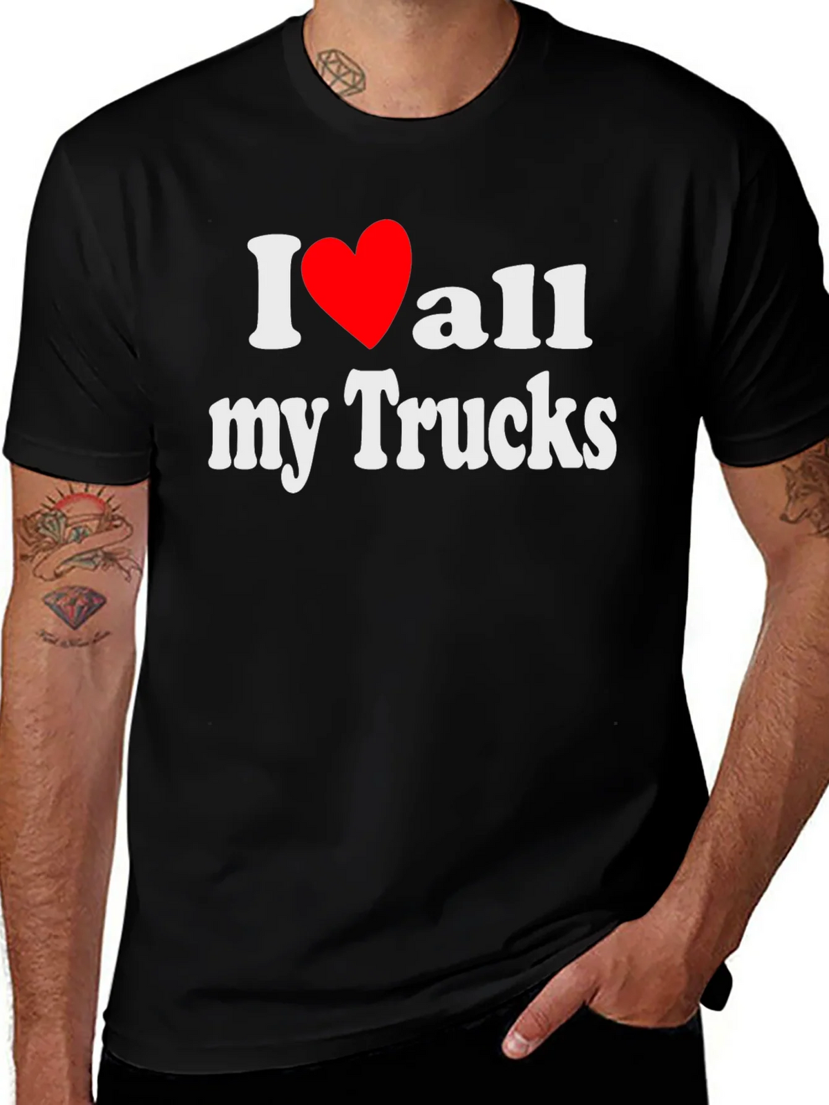 I Love All My Trucks T-Shirt - Black product image 1