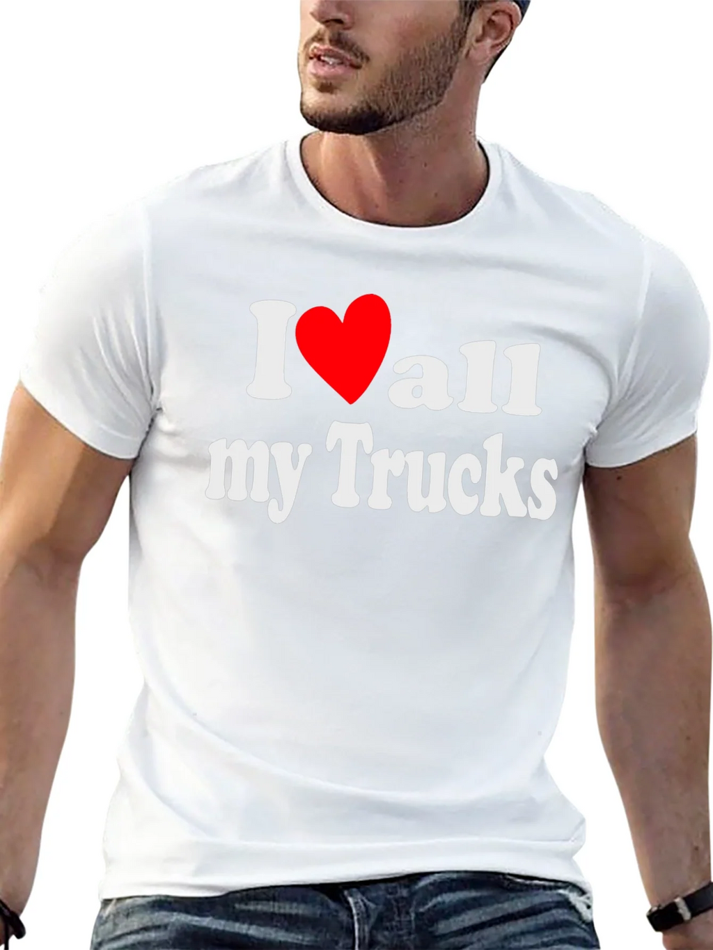 I Love All My Trucks T-Shirt - Black product image 12