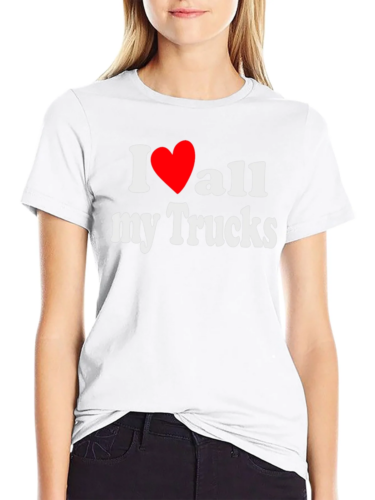 I Love All My Trucks T-Shirt - Black product image 8