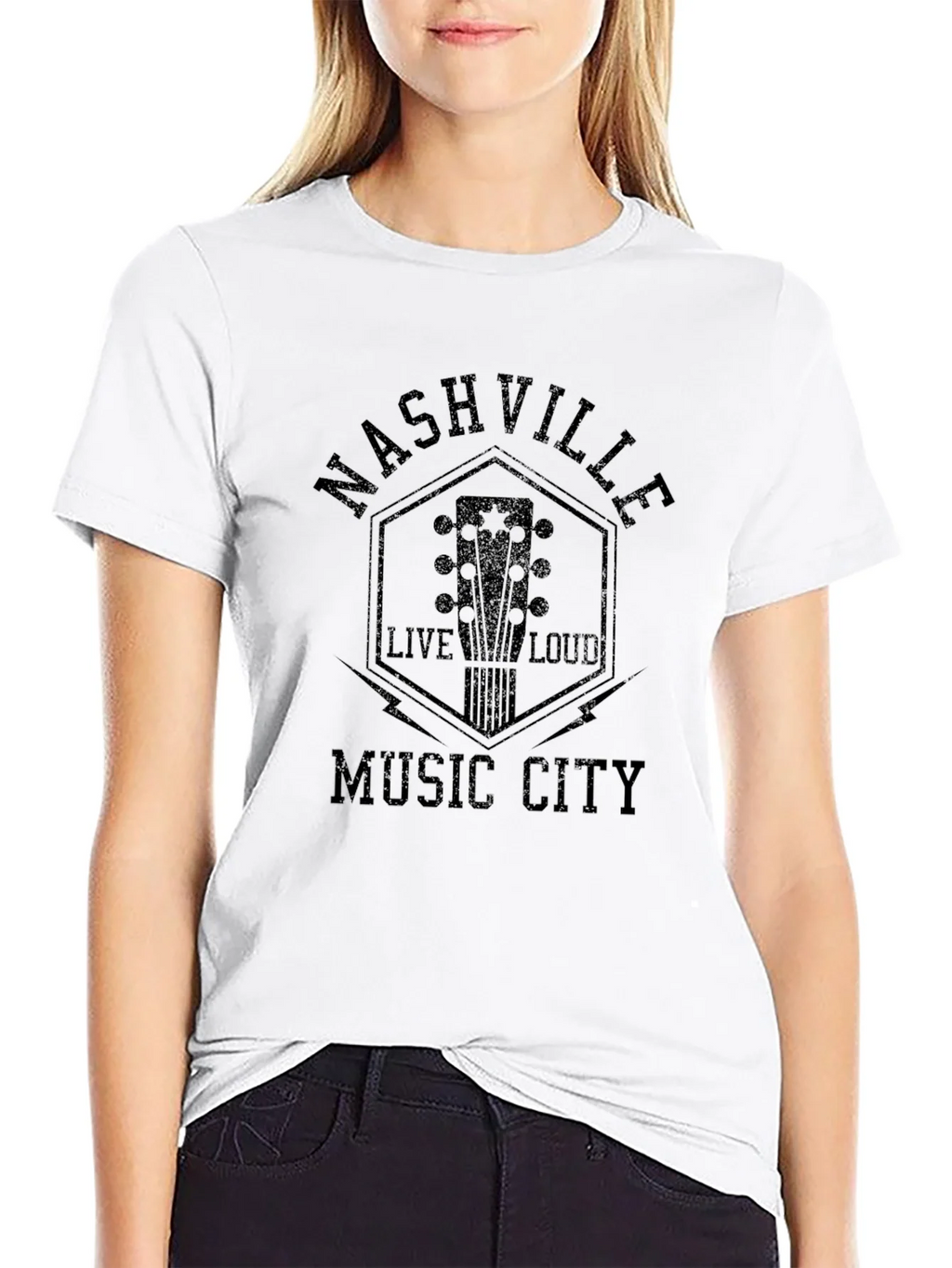 Nashville Music City Black T-Shirt product image 8