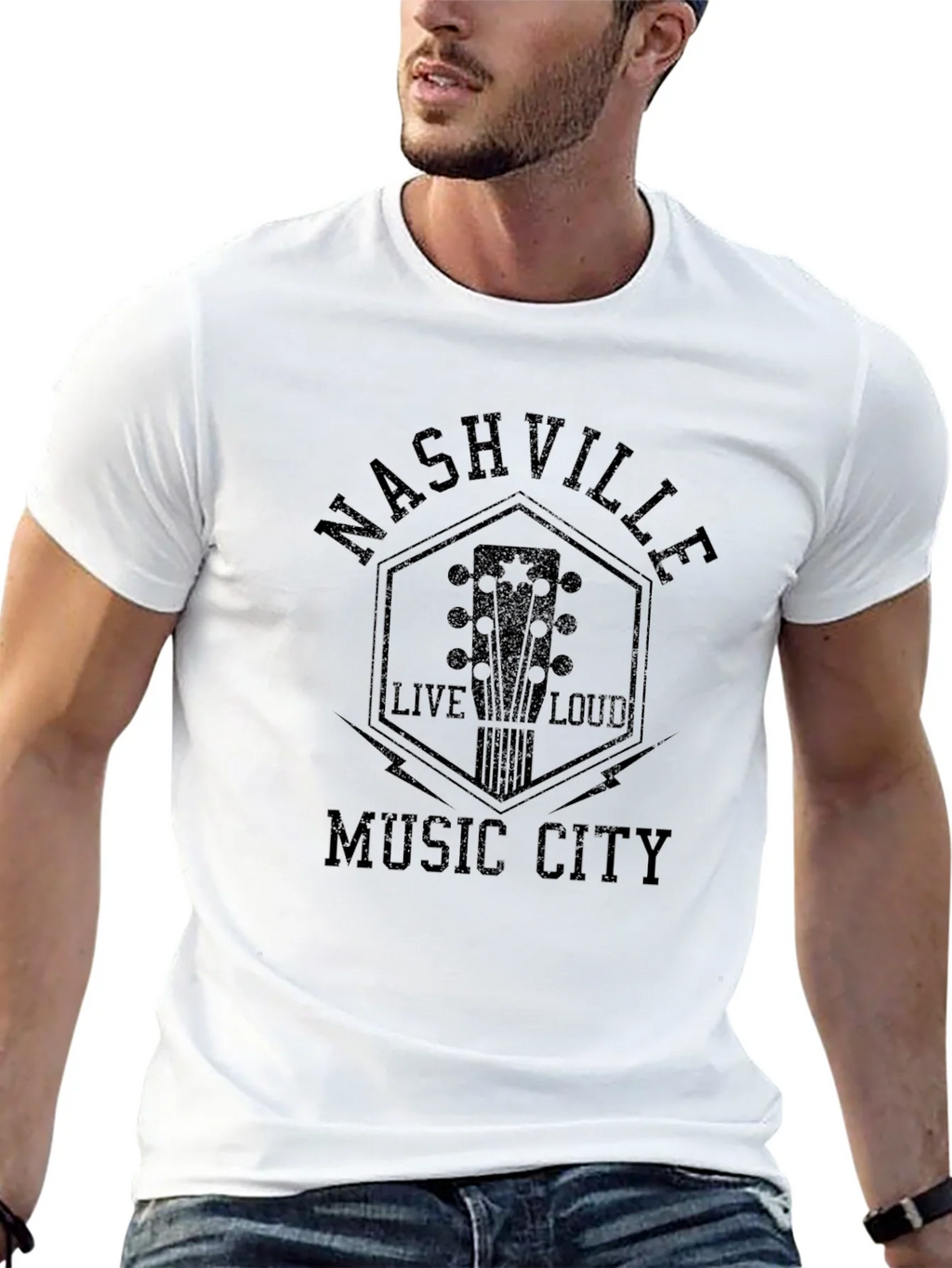 Nashville Music City Black T-Shirt product image 12