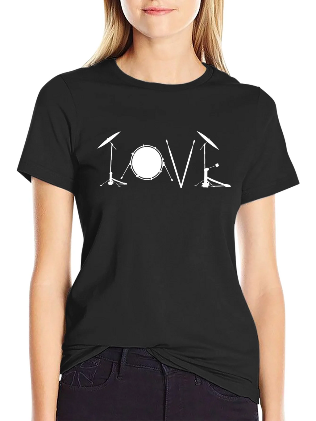 Drum Kit Love Graphic Tee - Music Lovers T-Shirt product image 2