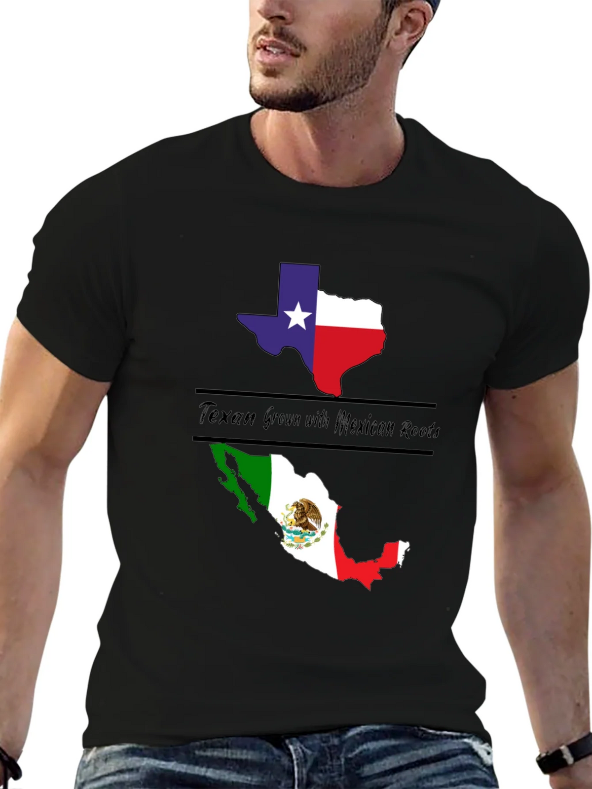 Texan Grown with Mexican Roots Graphic Tee product image 6