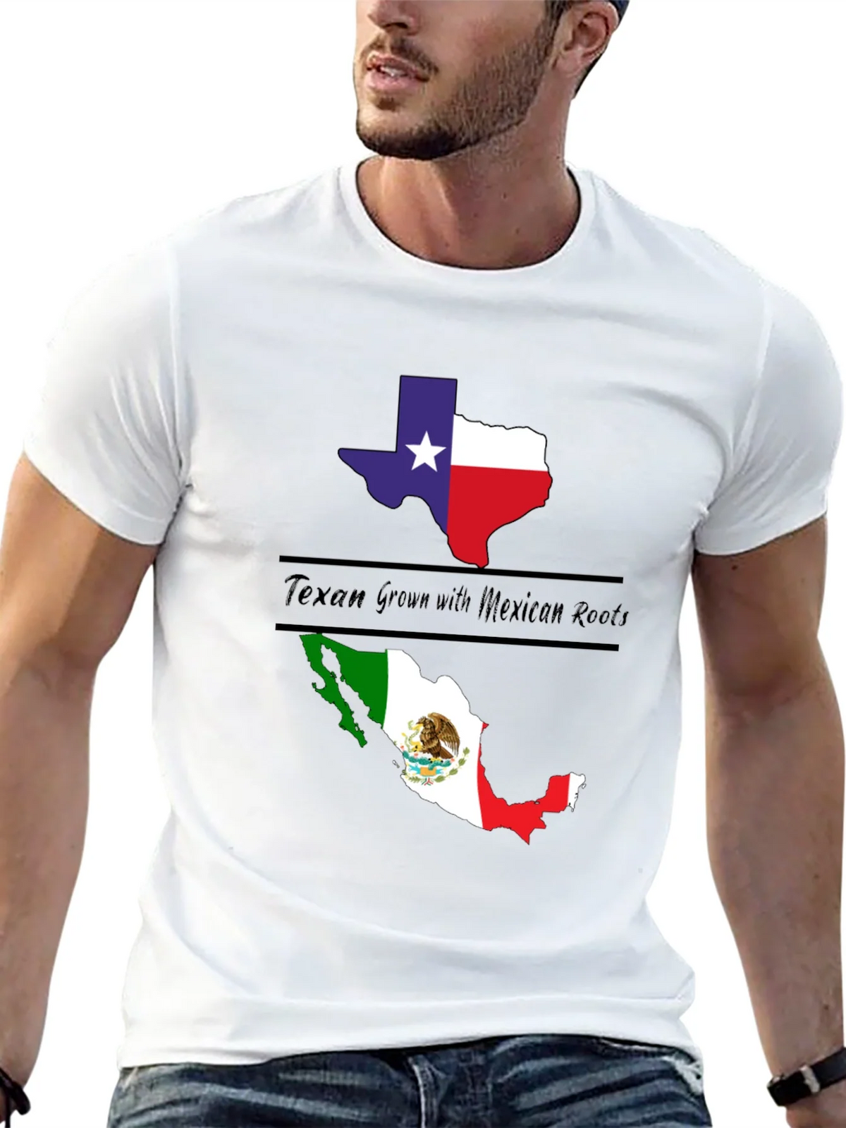 Texan Grown with Mexican Roots Graphic Tee product image 12