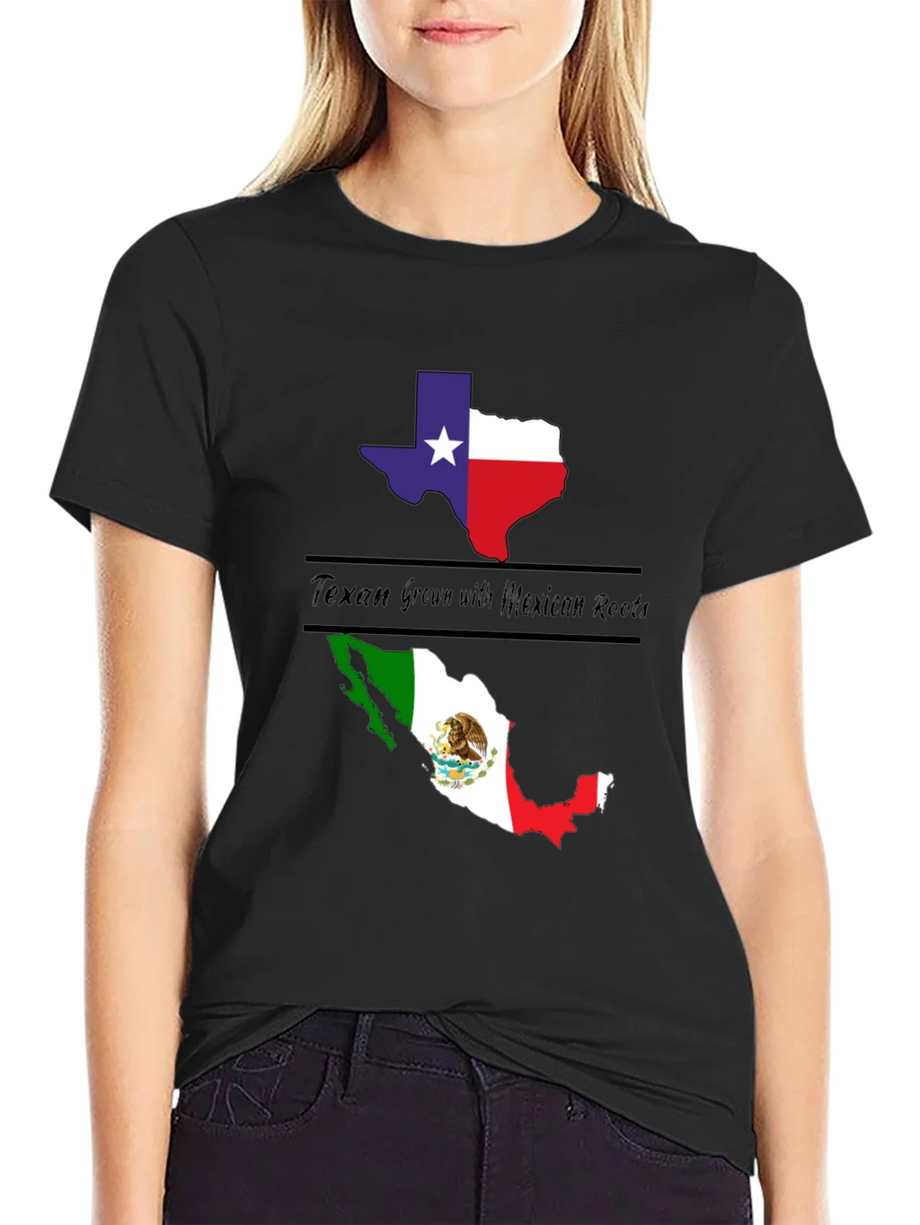 Texan Grown with Mexican Roots Graphic Tee product image 2