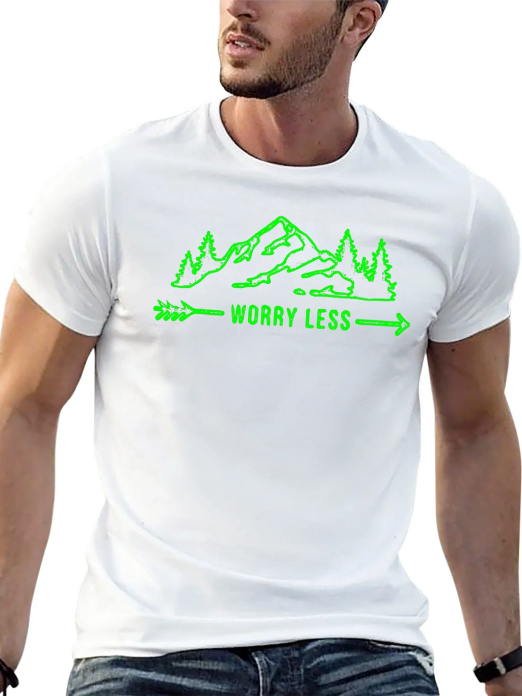 Worry Less Mountain Graphic T-Shirt product image 12