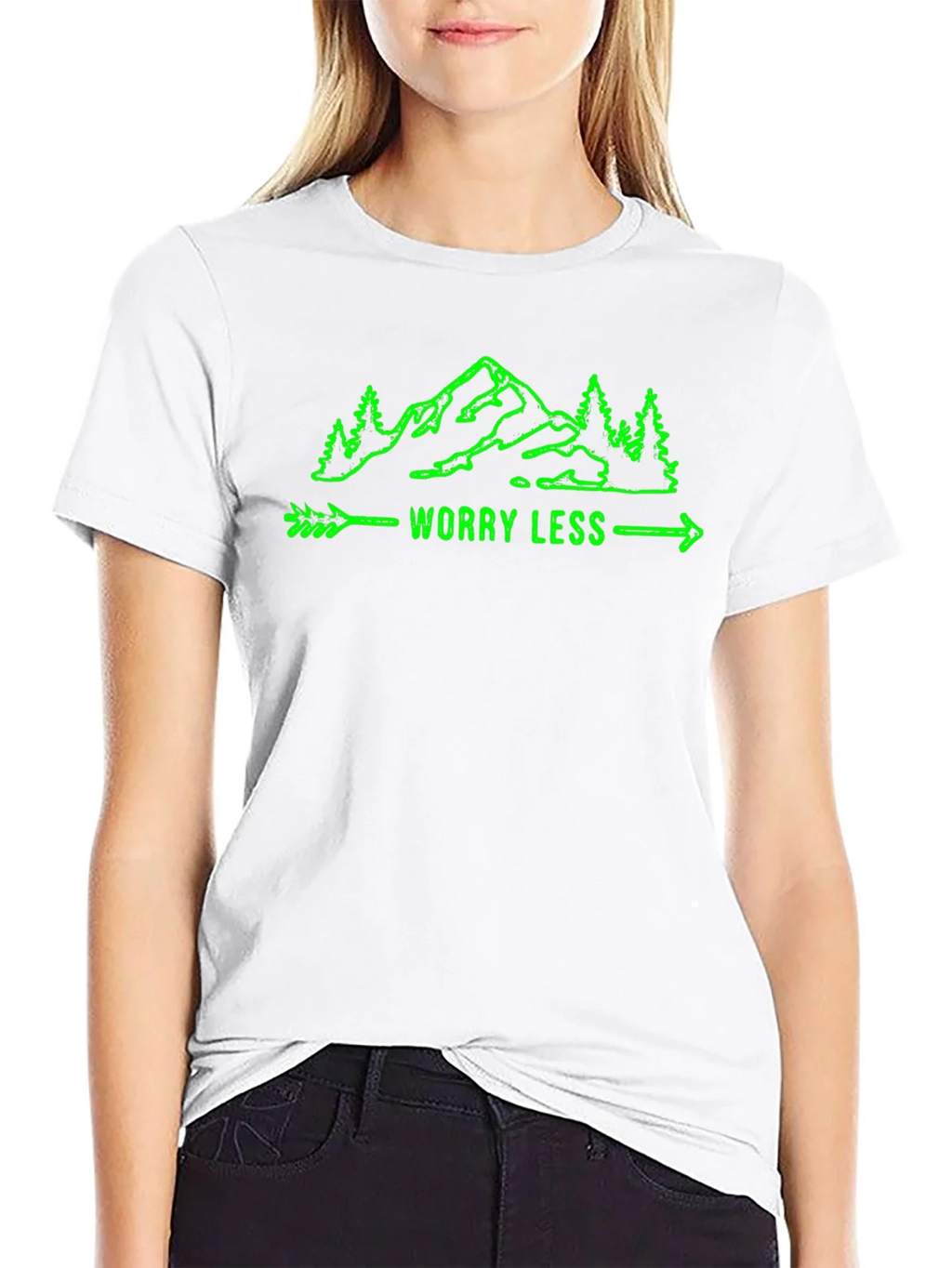 Worry Less Mountain Graphic T-Shirt product image 8