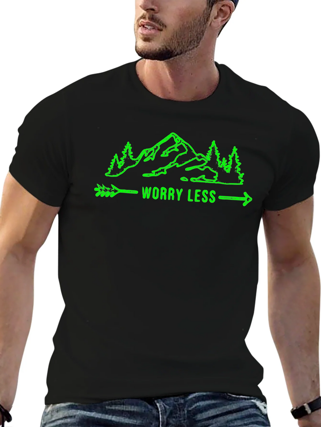 Worry Less Mountain Graphic T-Shirt product image 6