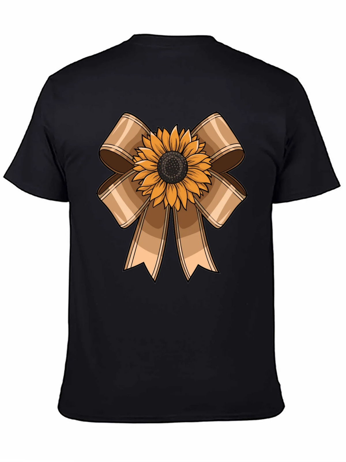 Sunflower Bow Graphic Tee - Casual Comfort product image 4