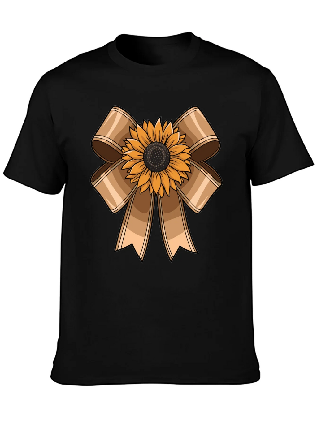 Sunflower Bow Graphic Tee - Casual Comfort product image 3