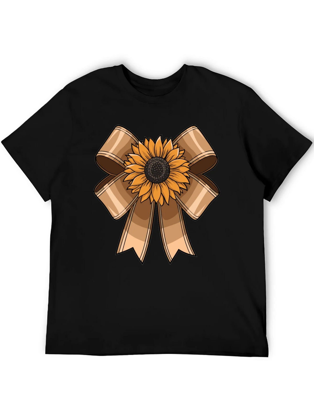 Sunflower Bow Graphic Tee - Casual Comfort product image 5