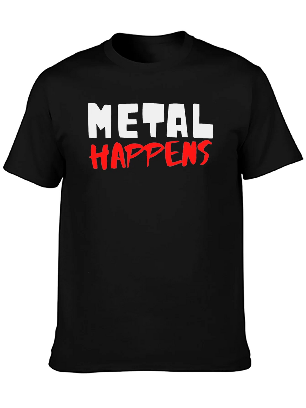 Metal Happens Graphic Print Black T-Shirt product image 3