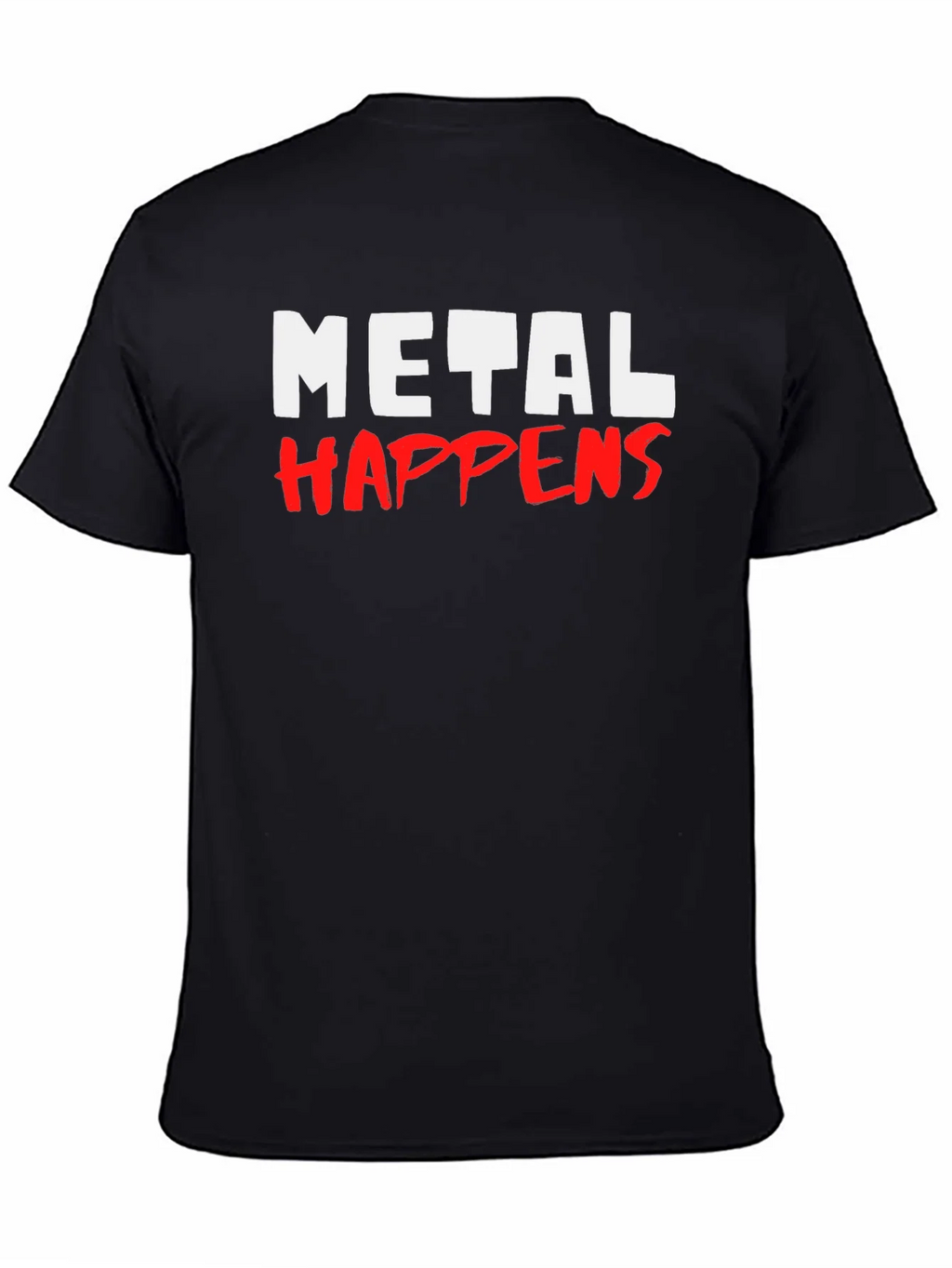 Metal Happens Graphic Print Black T-Shirt product image 4
