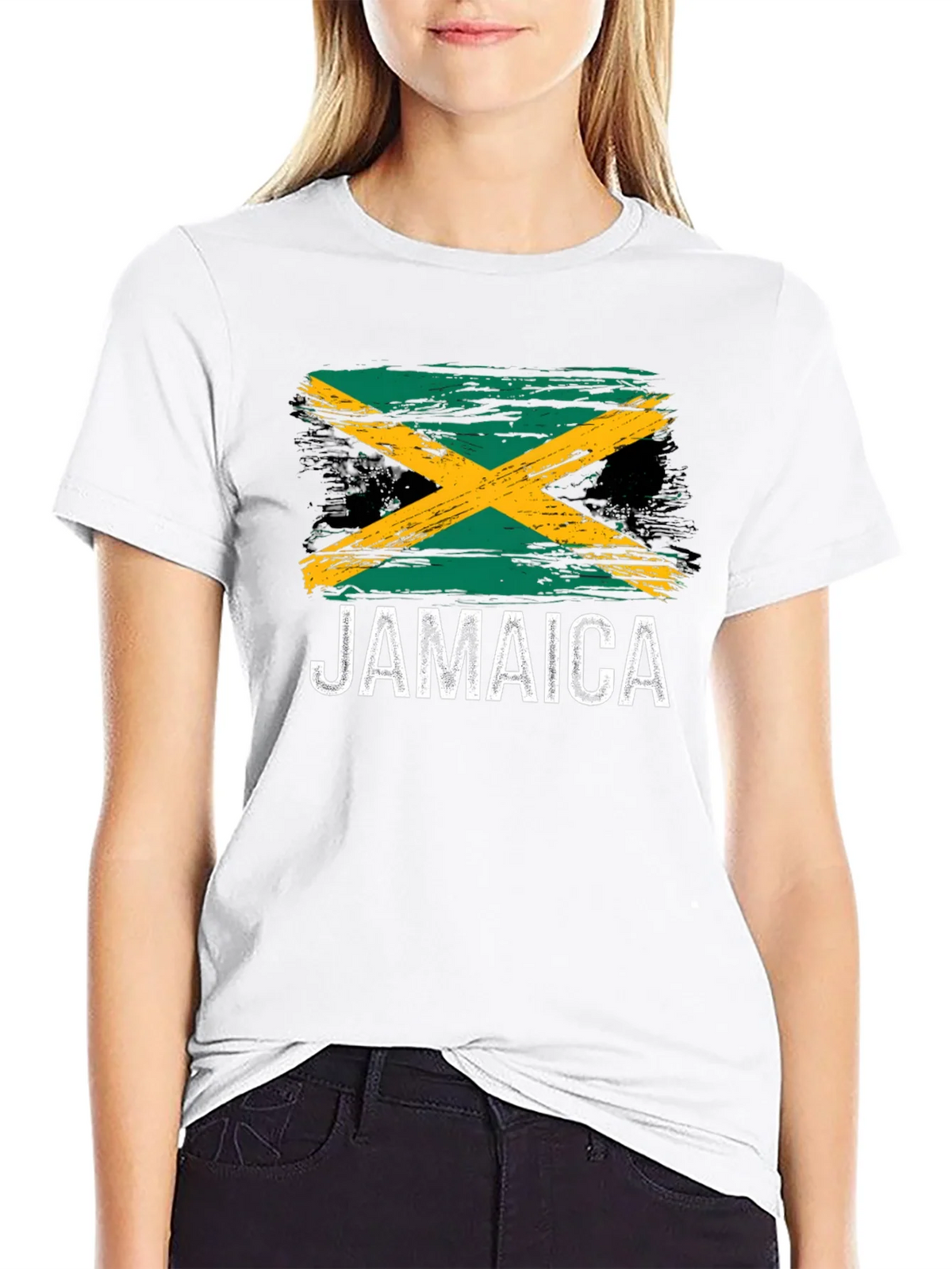 Jamaica Flag T-Shirt - Black Graphic Tee product image 8