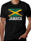 Jamaica Flag T-Shirt - Black Graphic Tee product image 1